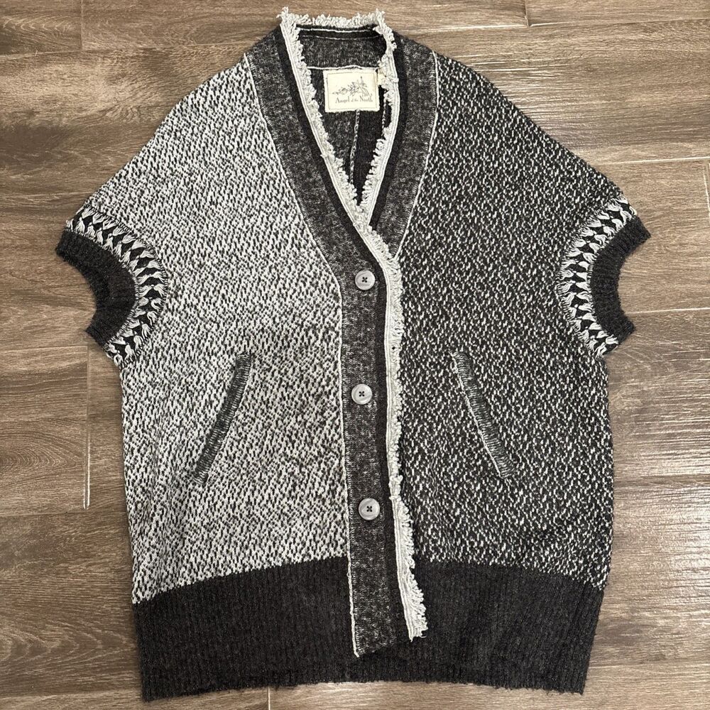 Anthropologie Angel Of The North Wool Blend Cocoon‎ Cardigan Sweater XS S